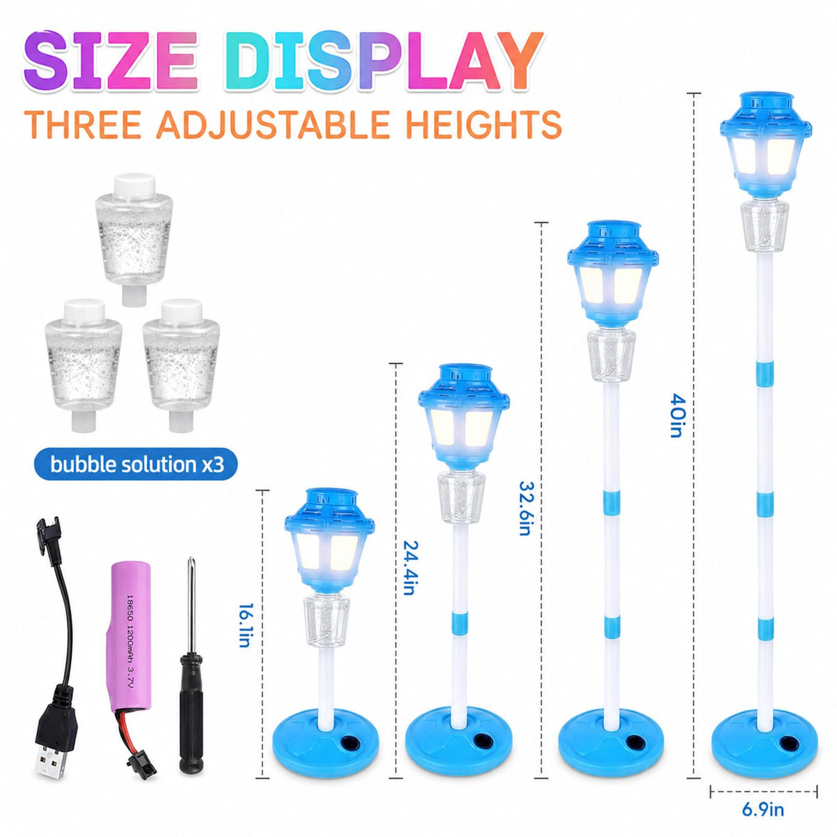 Minoskia bubble column rises for kids sunny yard play