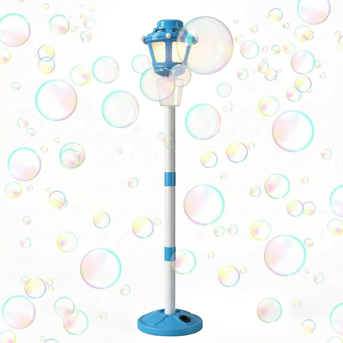 Minoskia Bubble Machine with lights creates vibrant outdoor ambiance