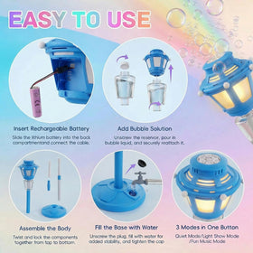 Minoskia Bubble Machine with one-button start for easy use