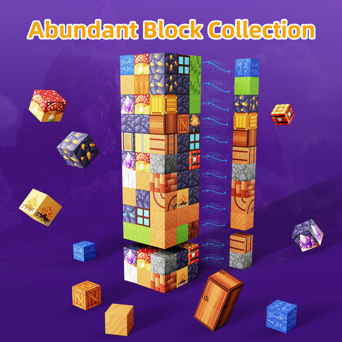 Minoskia blocks' gentle rustling supports sensory curiosity.