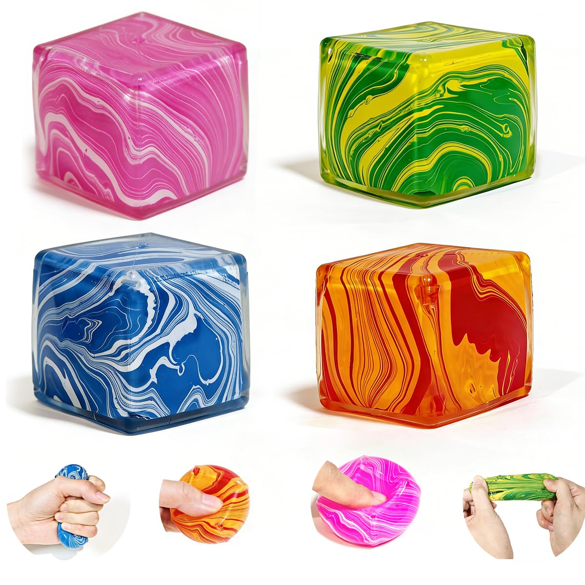 MINPO Nice Ice Cube blue – tactile fidget for focus and desk calm.