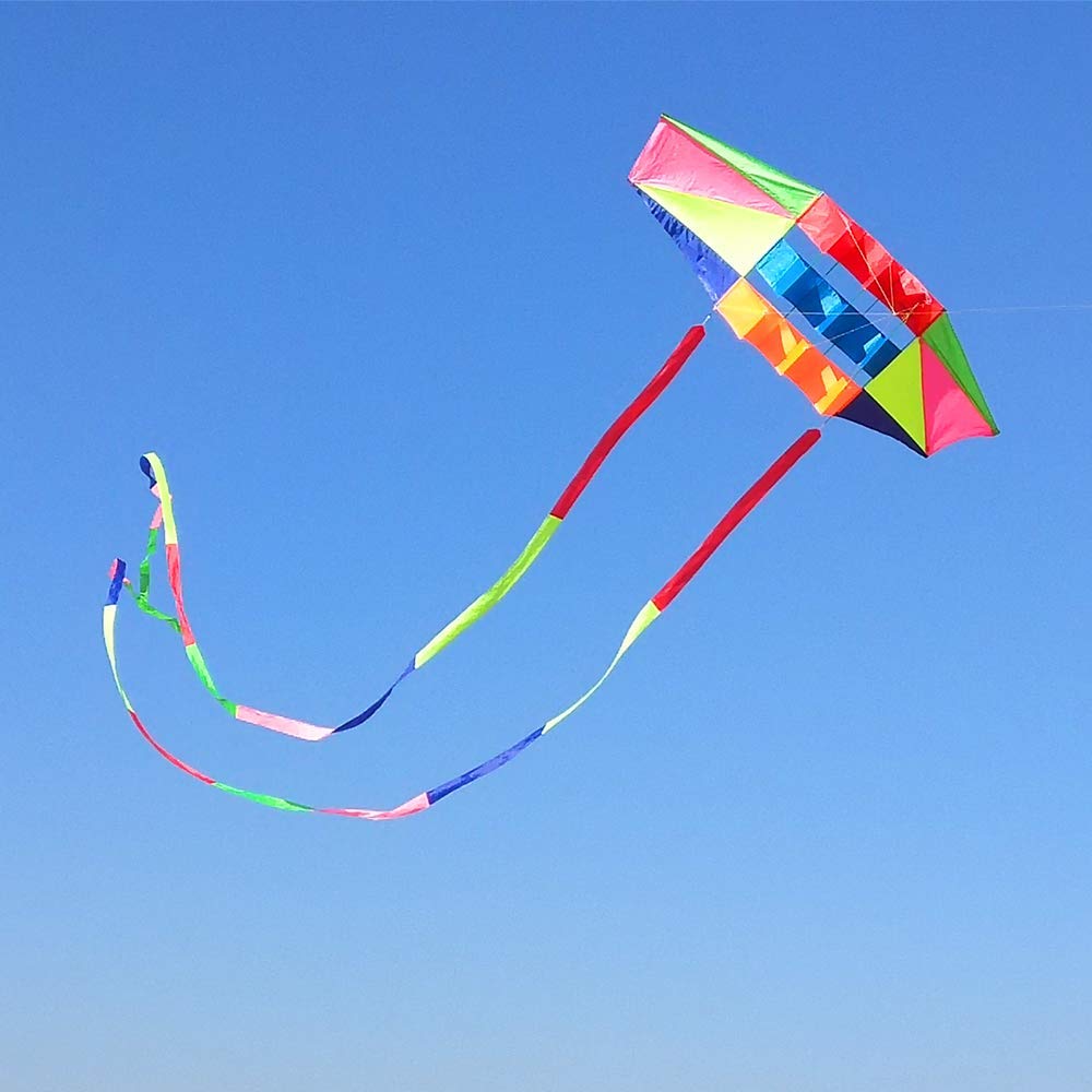 Mint's Colorful Life beach kite fully assembled for quick setup and easy beach fun.