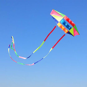 Mint's Colorful Life beach kite fully assembled for quick setup and easy beach fun.