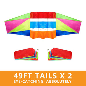 Mint's Colorful Life beach kite includes a travel bag for easy packing.