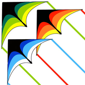 Mint's Colorful Life delta kite green, stable for easy family flying.