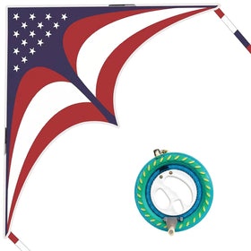 Mint's Colorful Life 60-inch Delta Kite ready to fly with bright visibility.