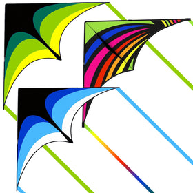 Mint's Colorful Life delta kite green front view for easy family fun at the park.