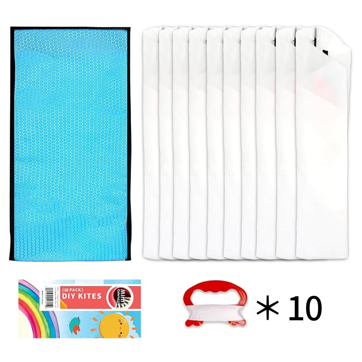 Mint's Colorful Life DIY Kites decorating supplies for kids' art projects.
