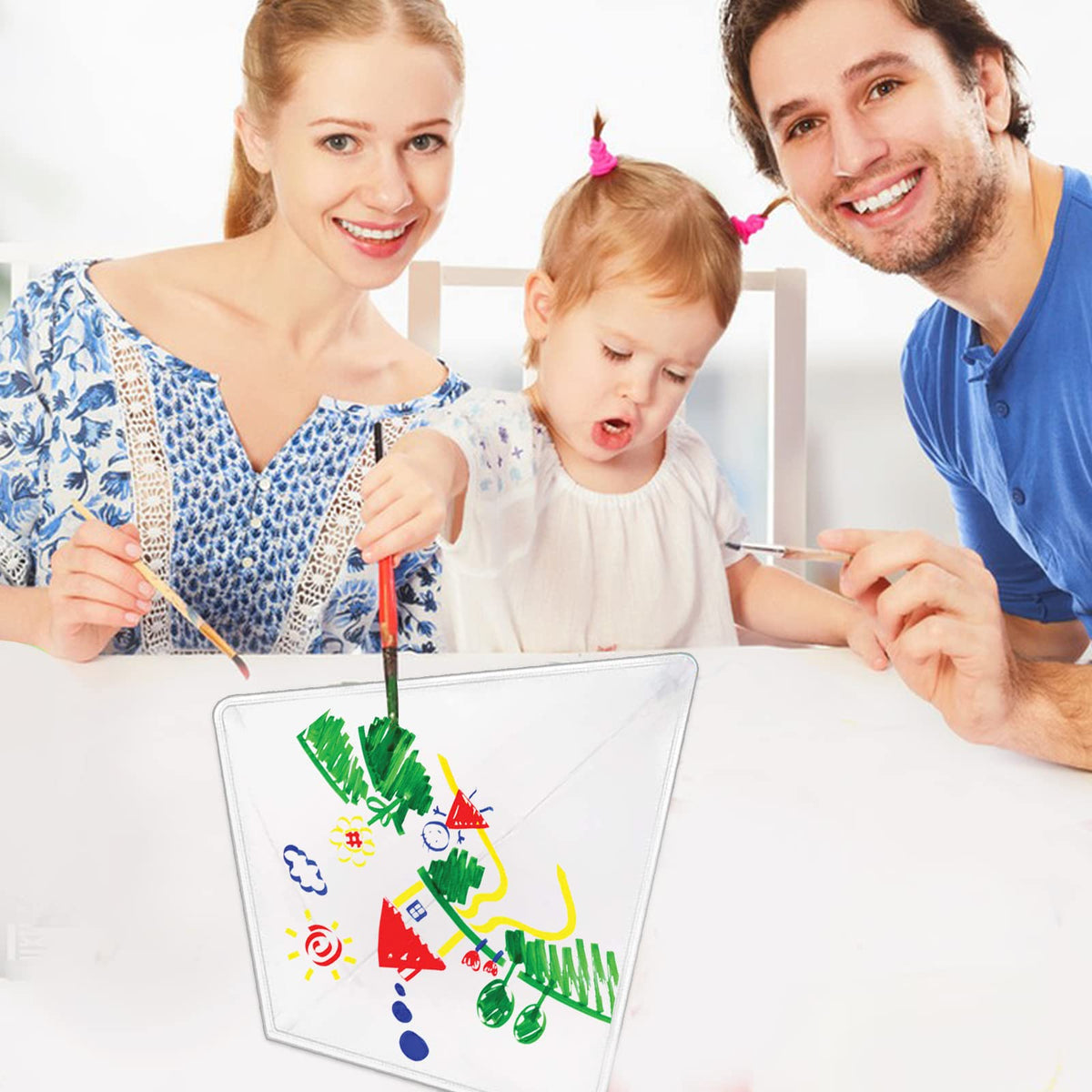 Mint's Colorful Life DIY Kites feature long rainbow tails for stability.