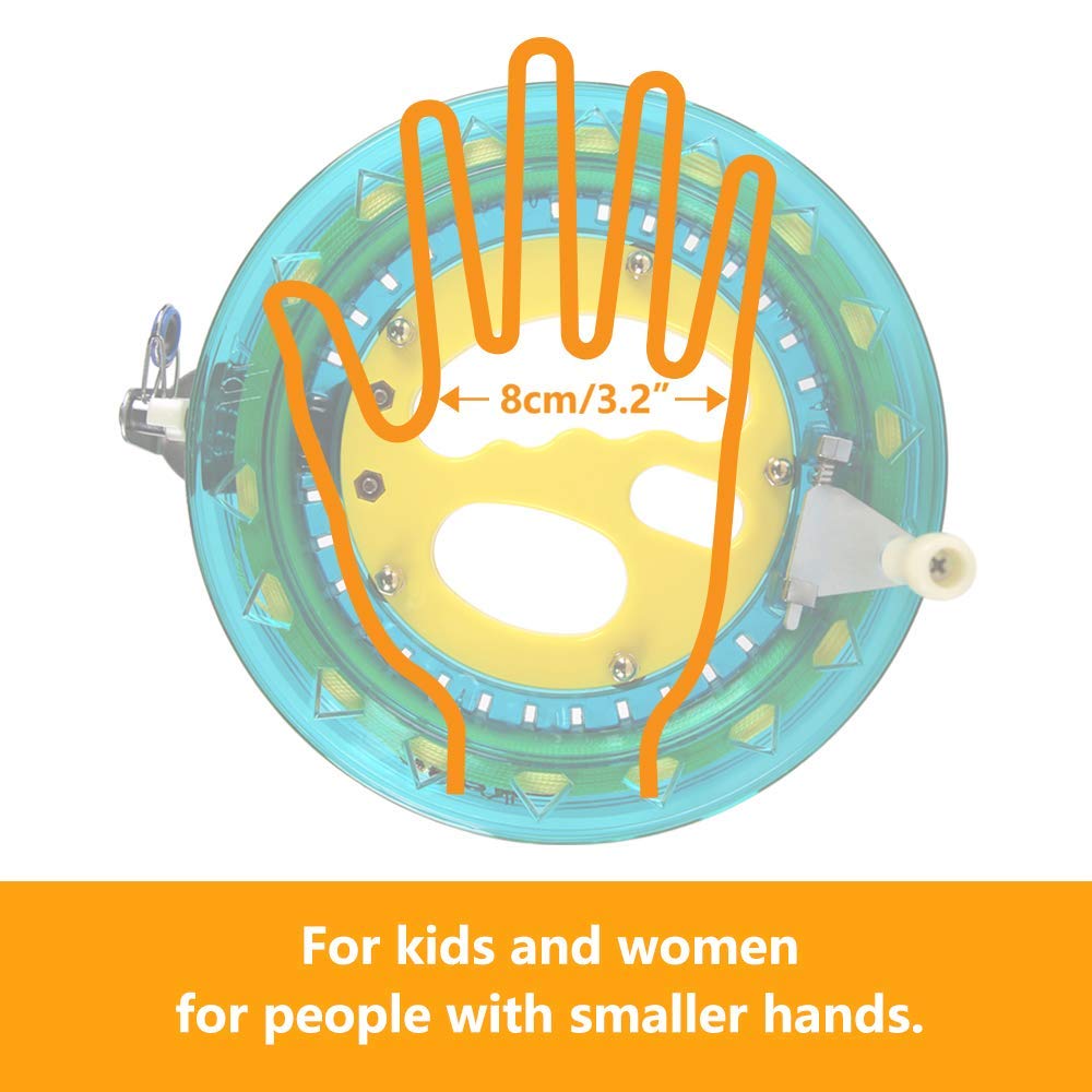 Mint's Colorful Life winder shows lock and swivel clip for quick kite attachment.