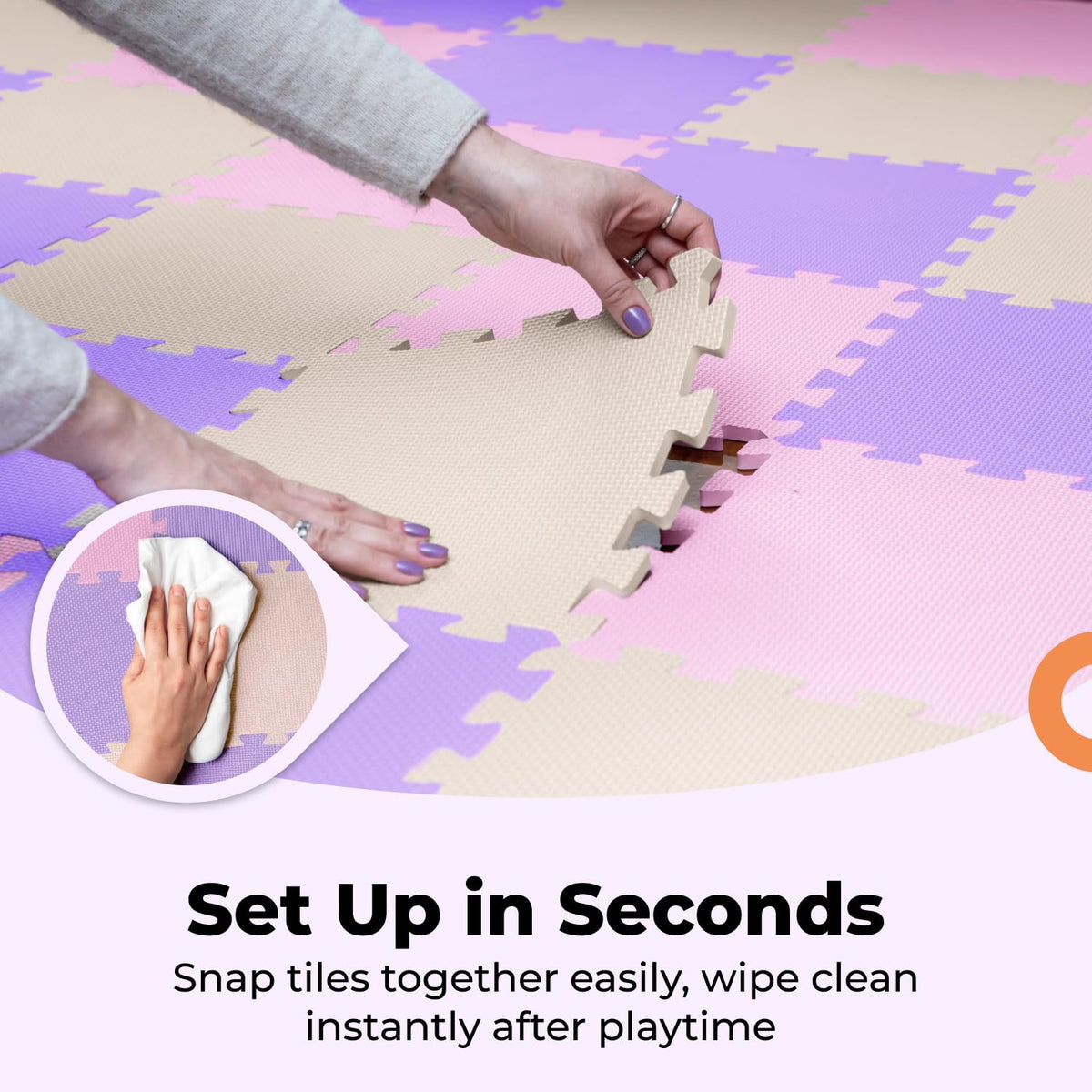 MioTetto border tiles finish the edge for a polished, safe play space.