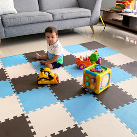 MioTetto Baby Play Mat interlocking tiles form a safe crawling space.