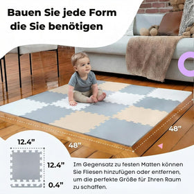 MioTetto puzzle mat tiles create a larger soft play area.