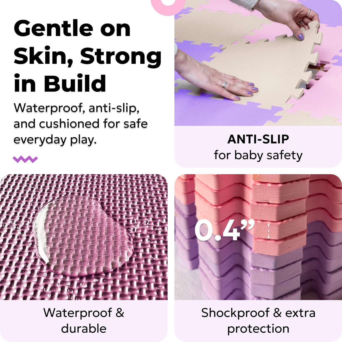 MioTetto waterproof surface cleans easily after spills and splashes.