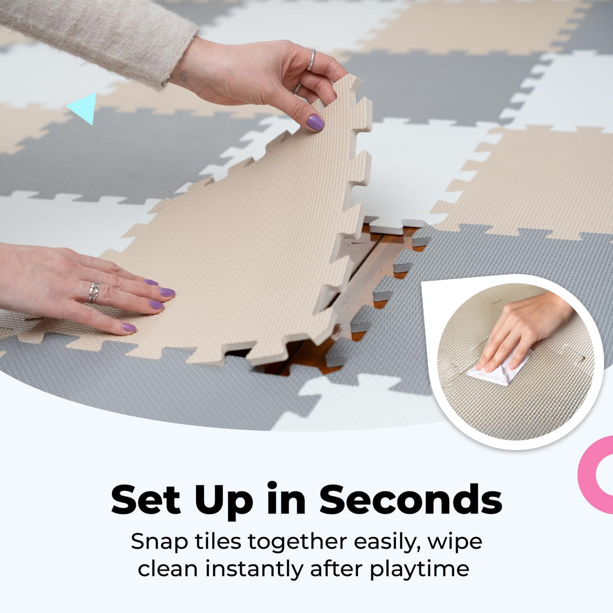 MioTetto colorful play mat collection adds style to nurseries