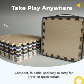 MioTetto crawling time mat supports tummy time on a cushioned surface