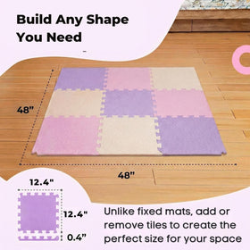 MioTetto interlocking foam tiles in colors for a stylish nursery