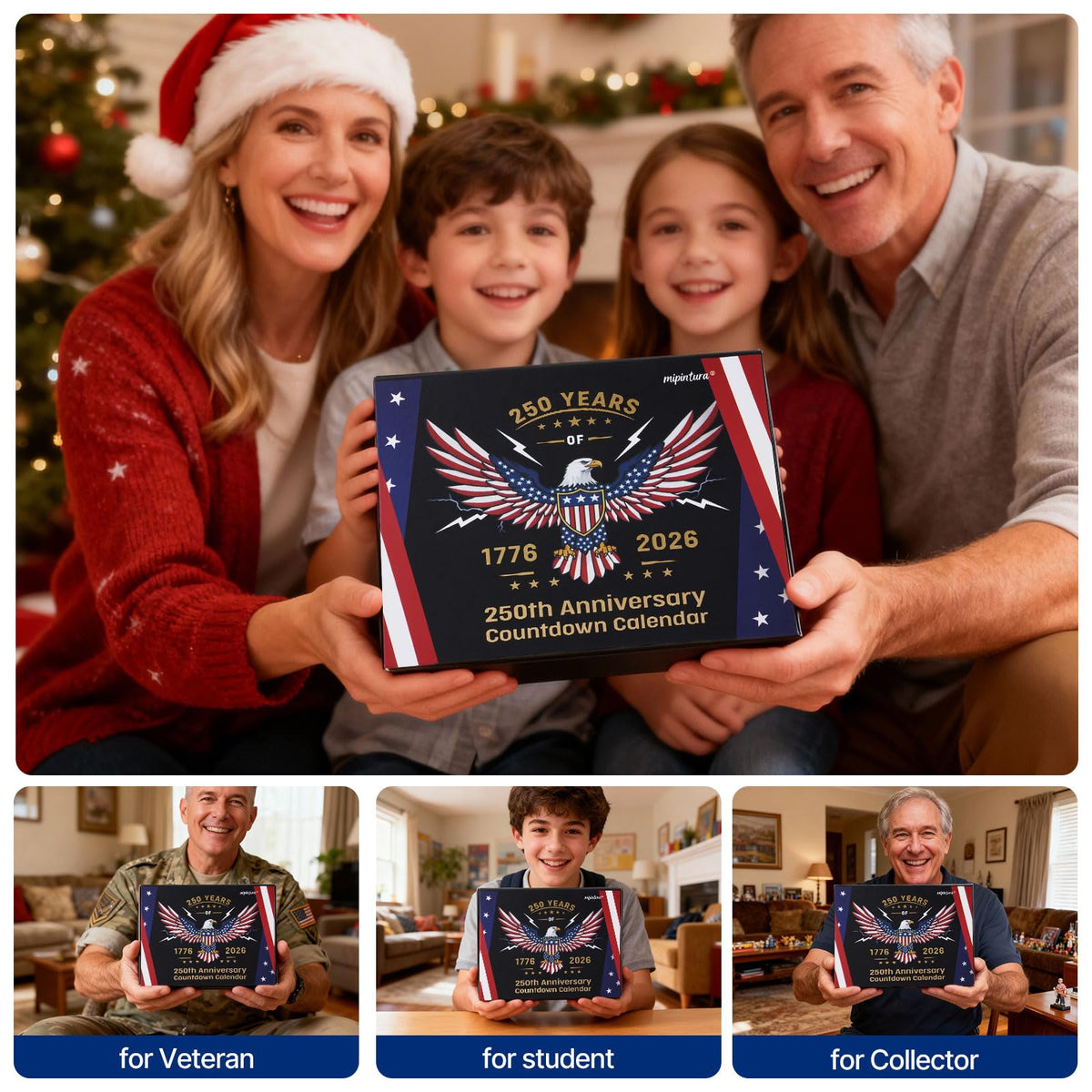 Mipintura 250th coin gift box image, ready-to-gift keepsake for veterans and collectors.