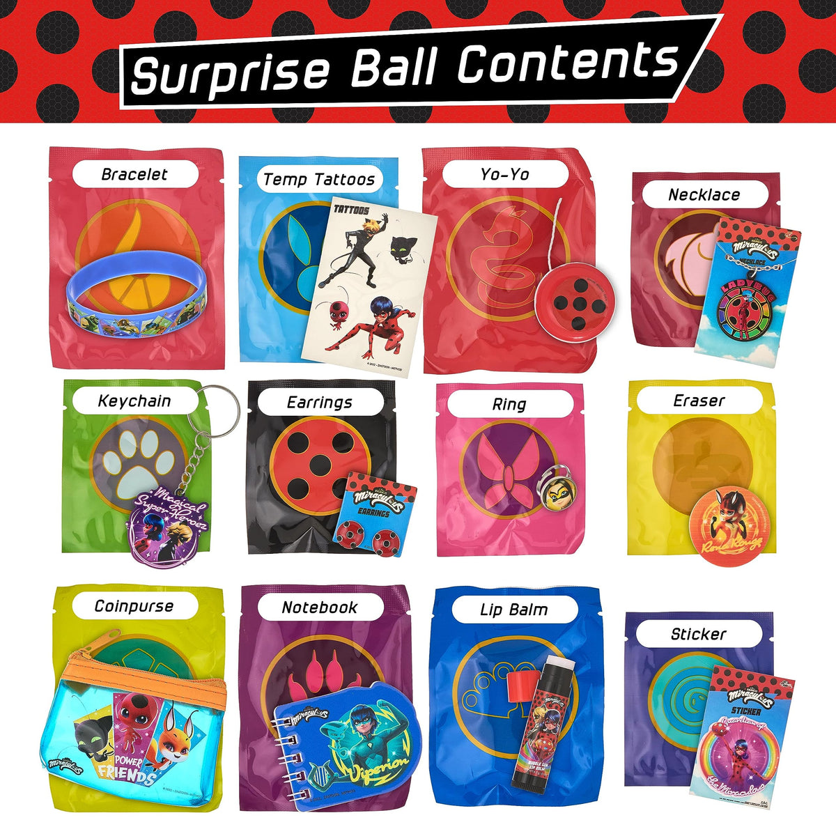 Miraculous 13pc surprise box notebook featuring Rena Rouge for doodling adventures