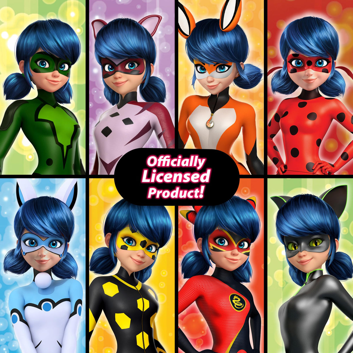 Miraculous Kwamis and removable masks add customizable looks.