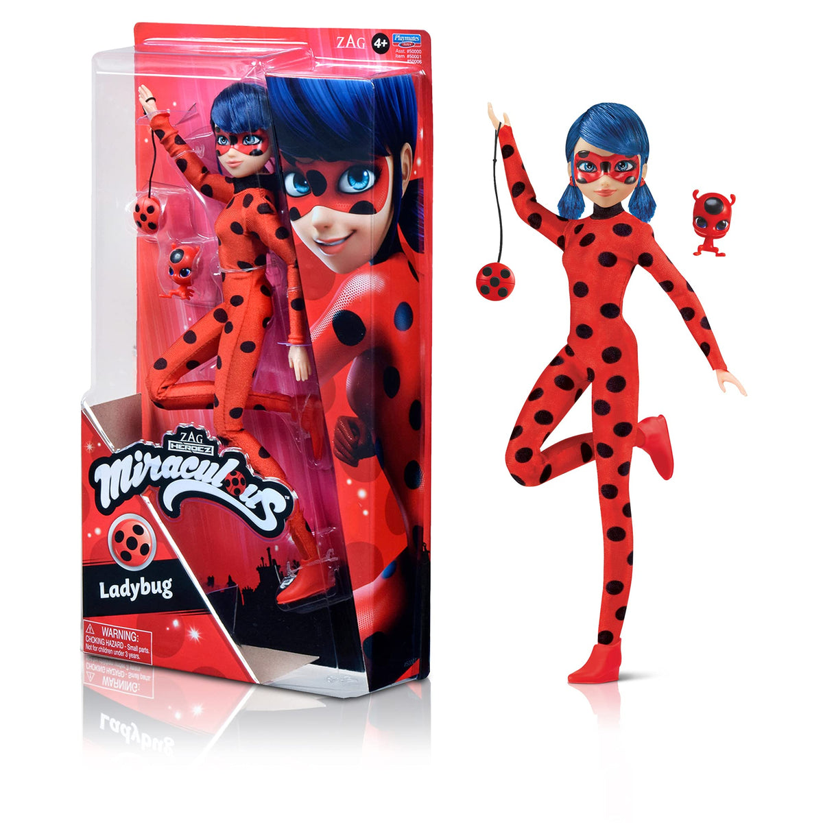Miraculous Ladybug Doll in red-and-black outfit ready for imaginative play and posing.