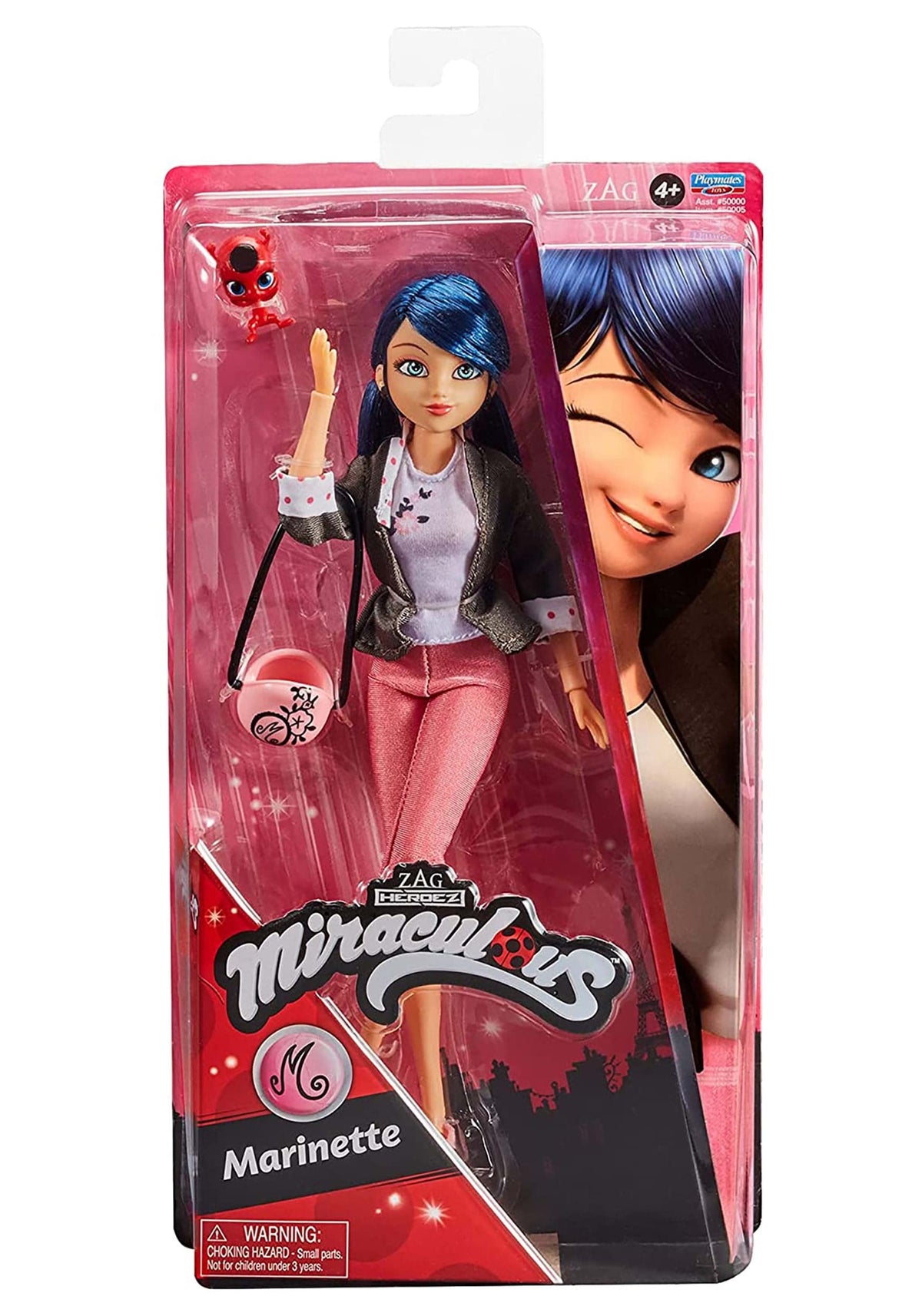 Miraculous Marinette with removable accessories and purse for versatile play.