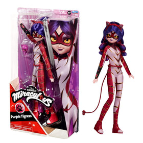 Miraculous Purple Tigress doll in a dynamic pose for imaginative play.