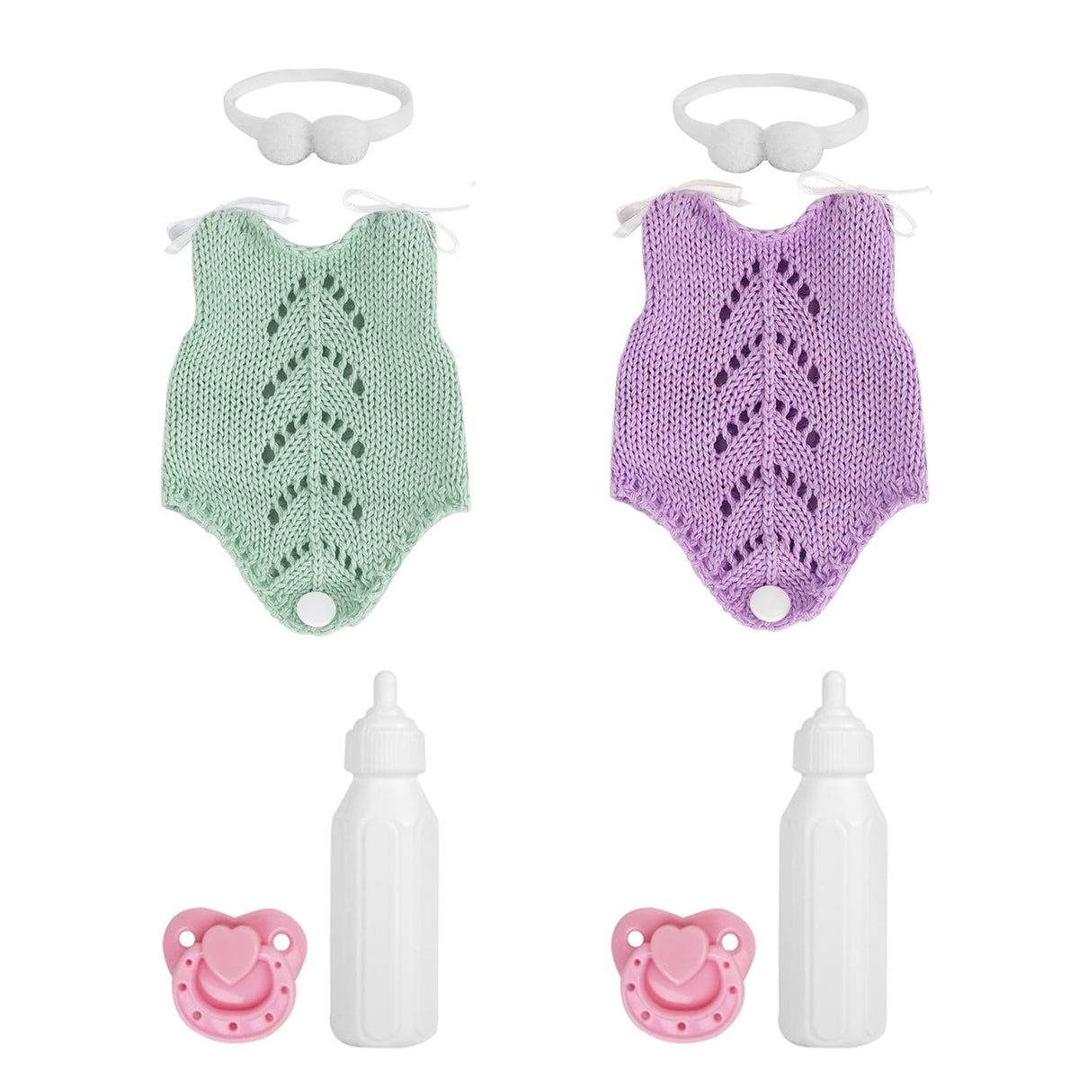 Mire &amp; Mire mini clothes set for the 7 inch reborn doll, ready for styling.