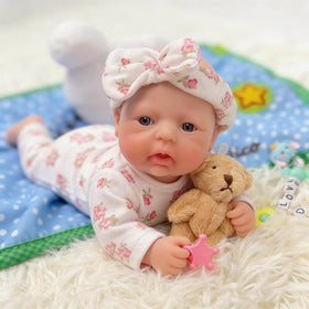 Mire & Mire Reborn 7inch face close-up showing lifelike details for display and play