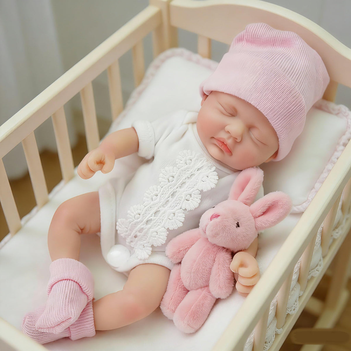 Mire & Mire Reborn 7 inch silicone doll body close up showing lifelike texture for tactile realism
