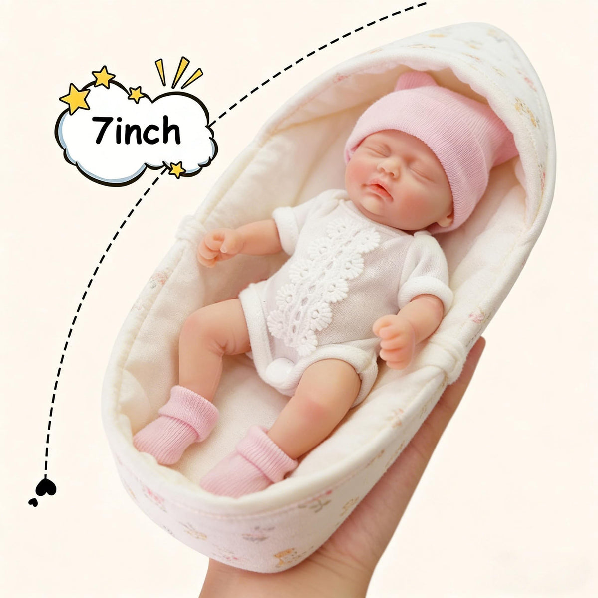 Mire & Mire Reborn silicone skin close up highlighting soft, skin like feel for calm play