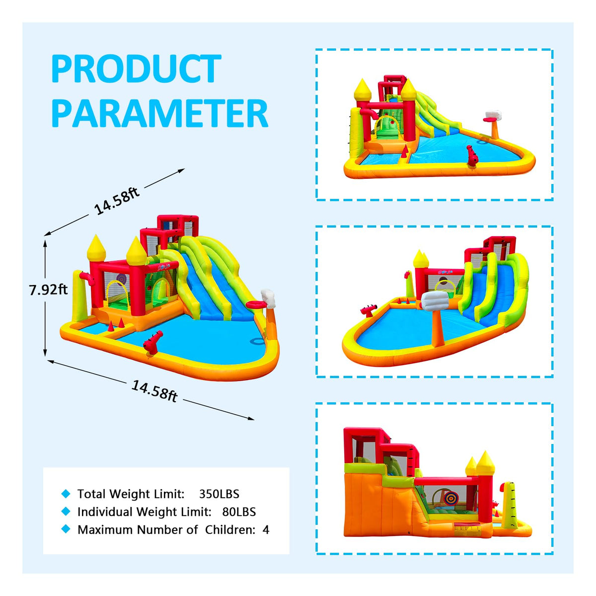 MIRUNAIR water cannon for interactive water battles during outdoor play.