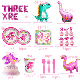 Miruwtog Pink dinosaur balloons brighten the party and photo moments