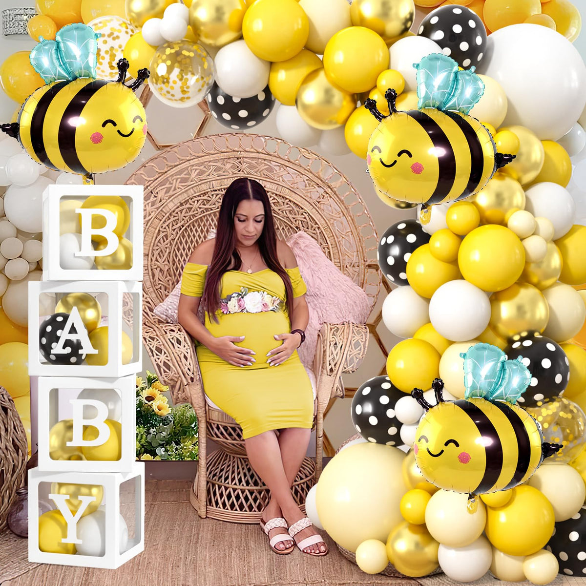 Mishopy eight baby boxes with letters for personalized messages.