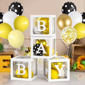 Mishopy 110 latex balloons in multiple sizes add fullness.