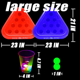 Mishunyus Glow Party pool pong cups—20 pieces for full 10-cup setups.