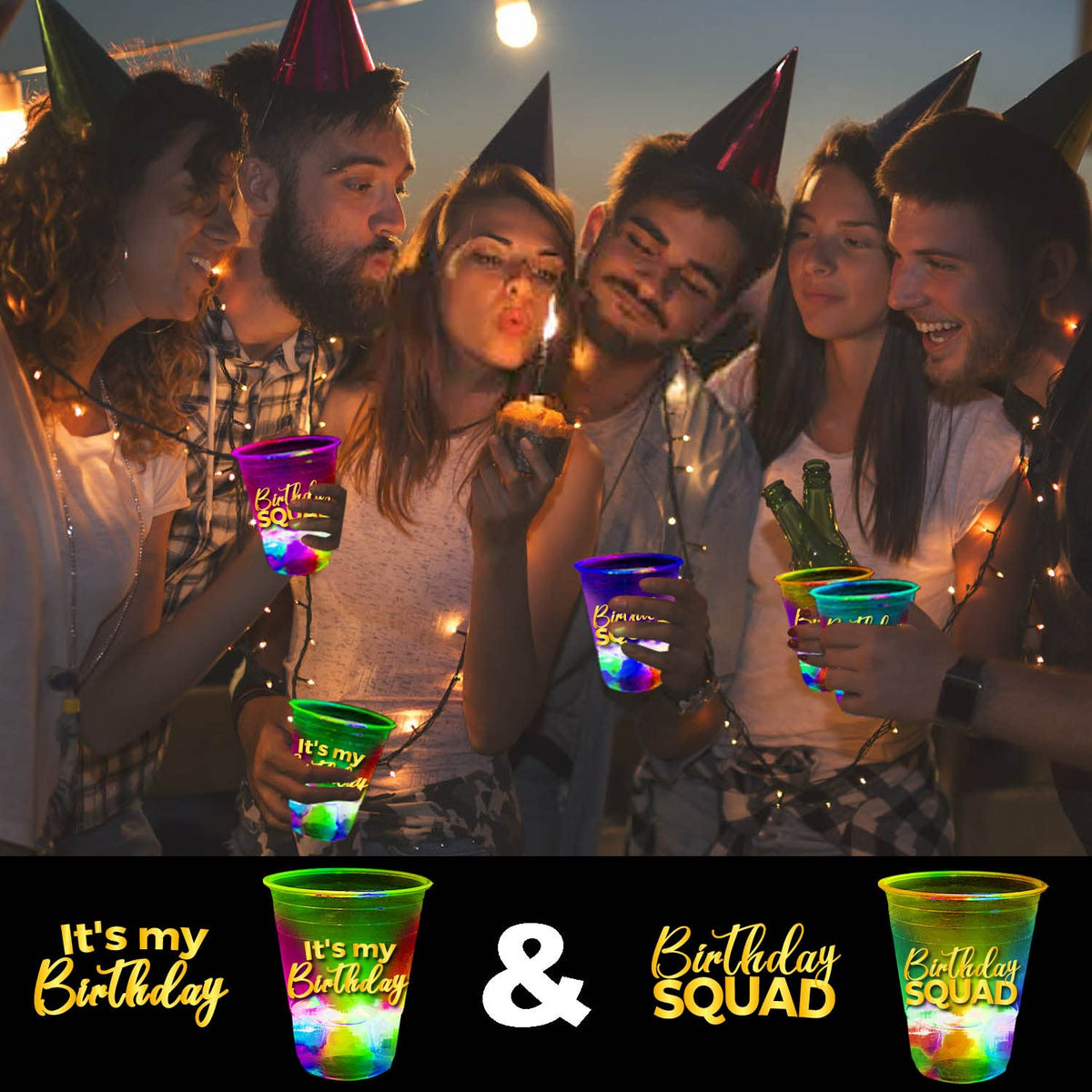 Mishunyus LED cups with flashing color lights for vibrant celebrations