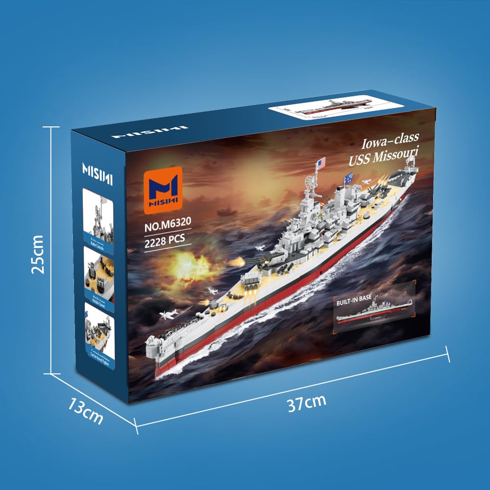 MISINI M6320 display-ready battleship model for collectors