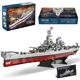 MISINI M6320 Iowa-class battleship model on display for collection and study