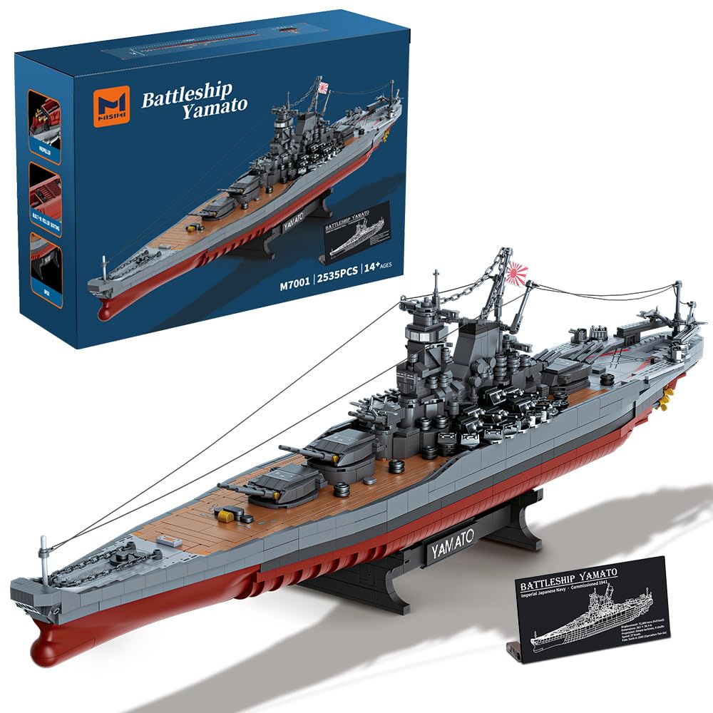 MISINI M7001 Yamato front view highlights hull contours for elegant display