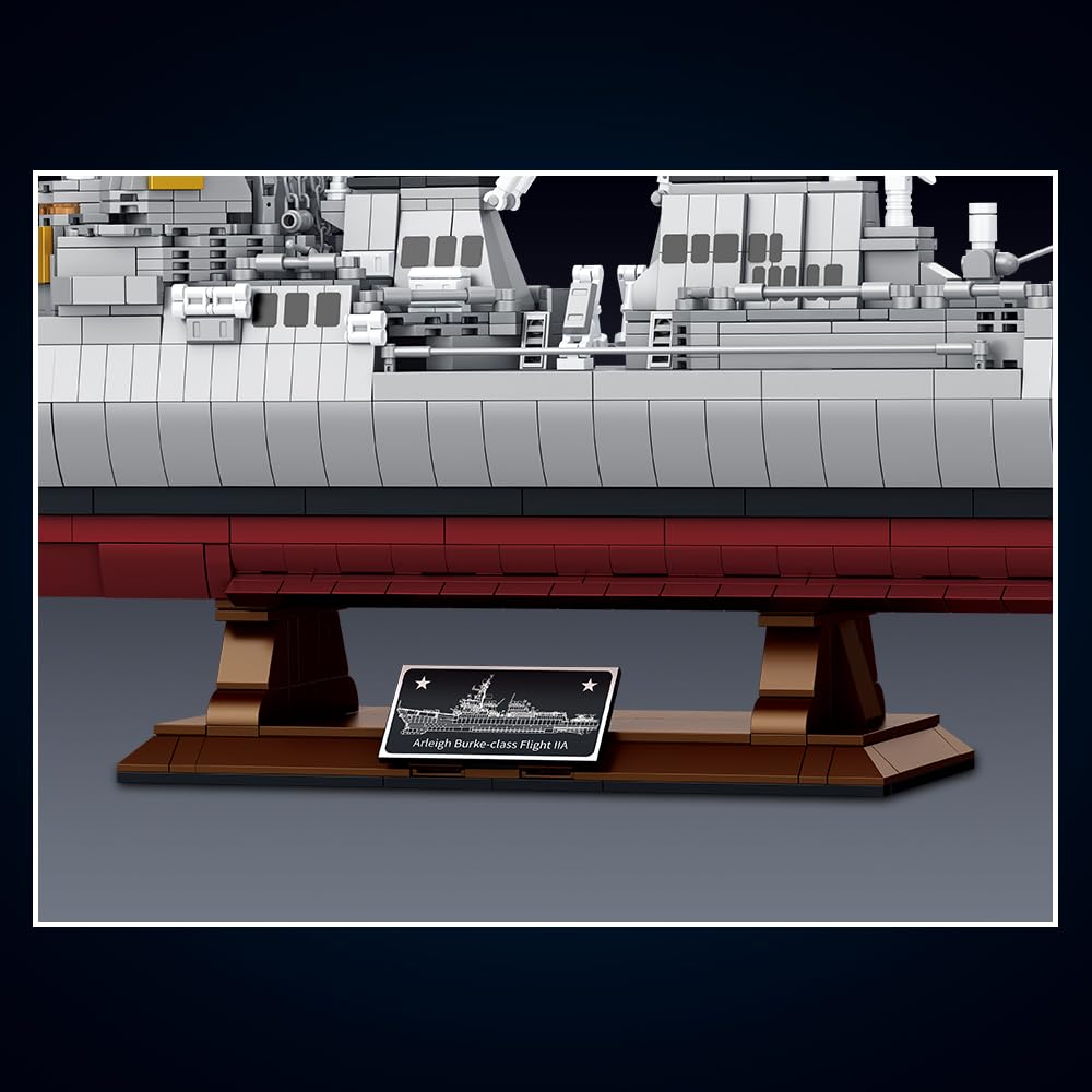 MISINI M7021 completed-model-on-display stunning shelf-worthy battleship replica.