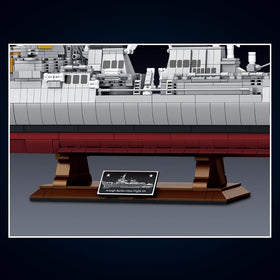 MISINI M7021 completed-model-on-display stunning shelf-worthy battleship replica.