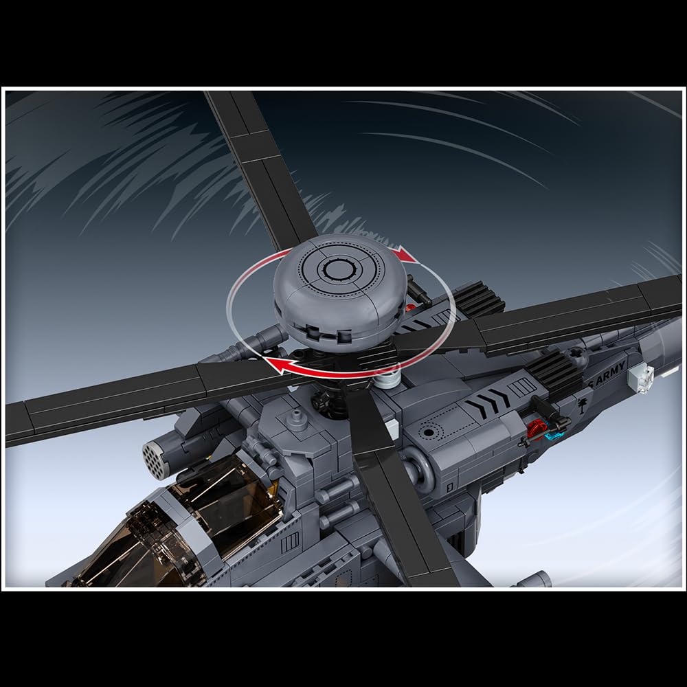 MISINI M8023 AH-64 Apache detachable weapons offer display options