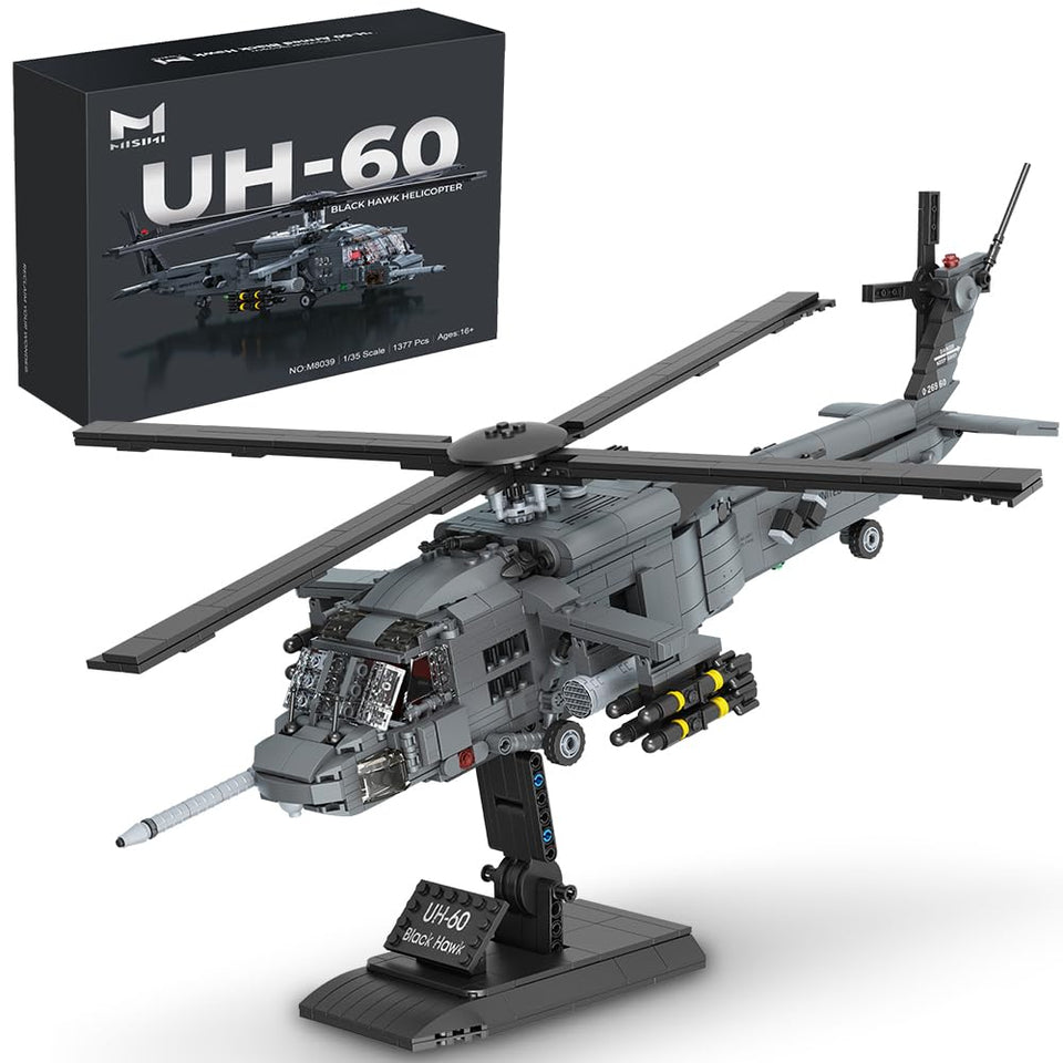 MISINI M8039 UH-60 Black Hawk rotor detail enhances display realism for collectors.