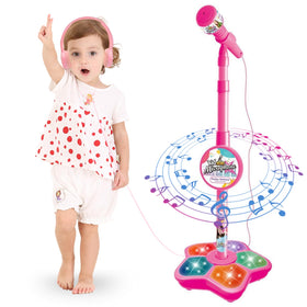Adjustable-height stand for MISS. CHEN 7&7 kids karaoke microphone