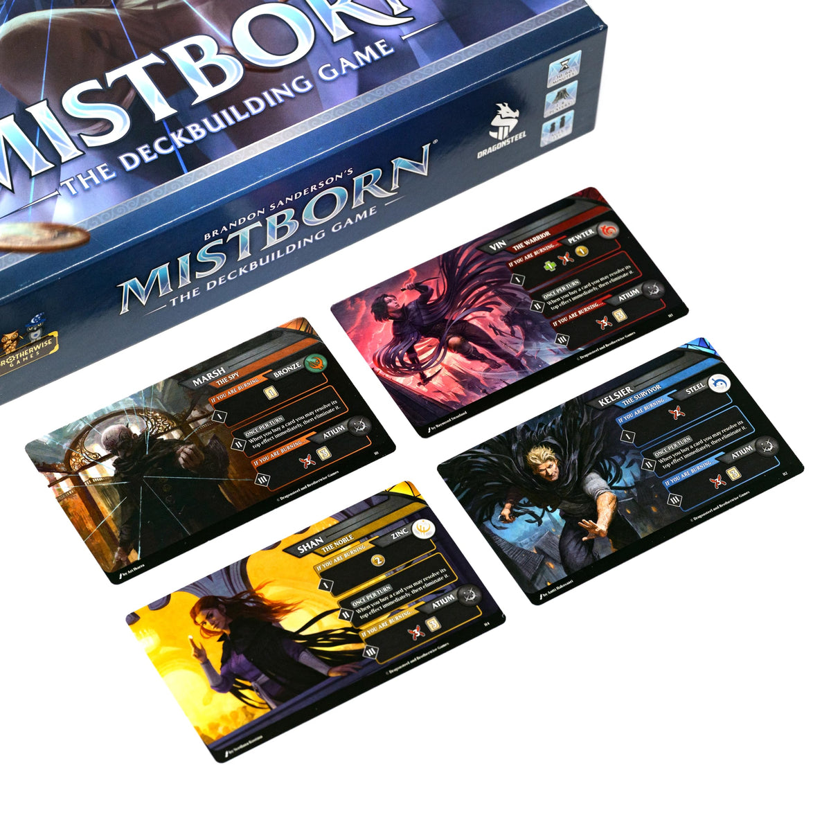 Mistborn Deckbuilding Game solo and co-op modes enable flexible game nights.