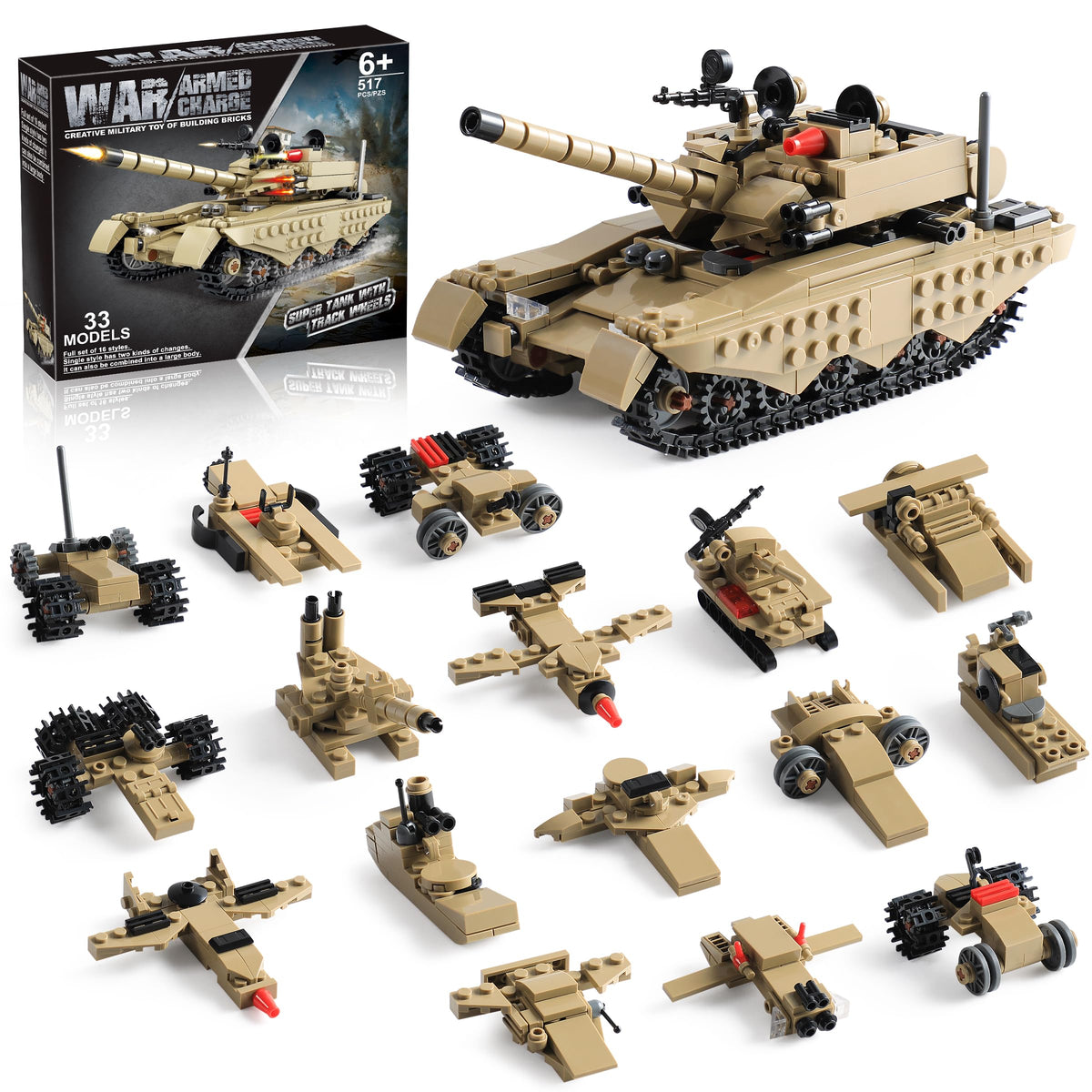 Mistbuy army tank building blocks set for immersive tank-building play and durable construction.