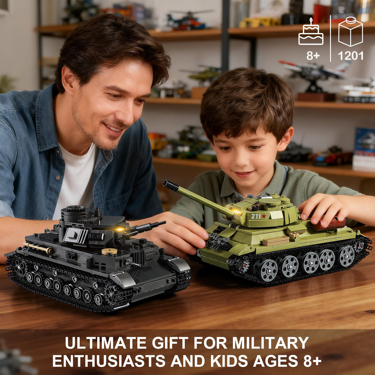 MISTBUY Panzer IV and T-34 model during assembly with numbered bags