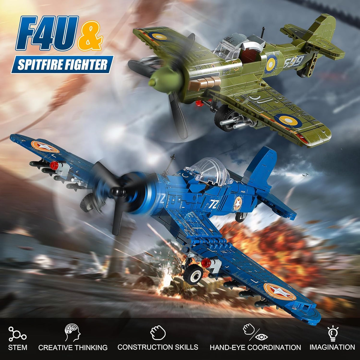 MISTBUY WW2 Spitfire model highlighting detailed fuselage for authentic display