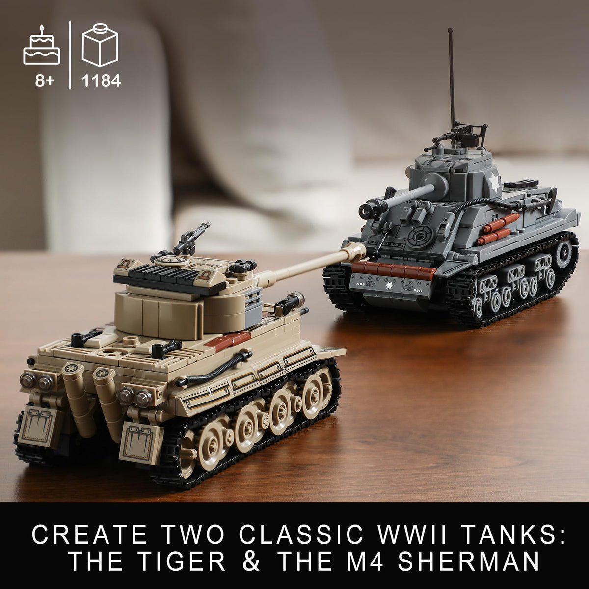 MISTBUY WW2 Sherman tank turret enabling cooperative tank duels